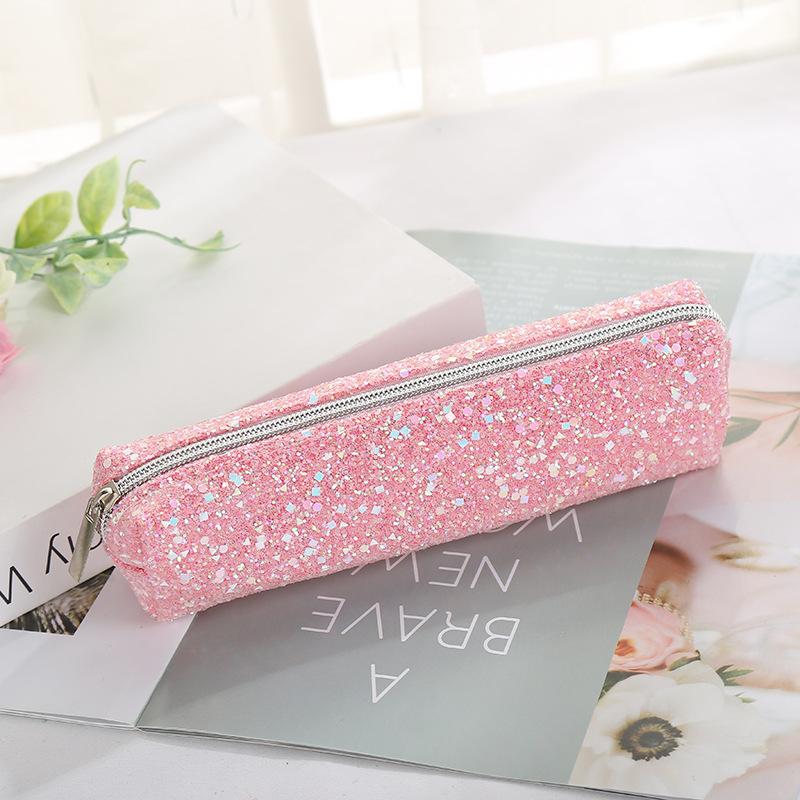 Kawaii Glitter Pencil Case Pencil Box Pencilcase Pencil Pouch Pencil Bag Stationery Supplies Sequin Makeup Bag Cosmetic Bag