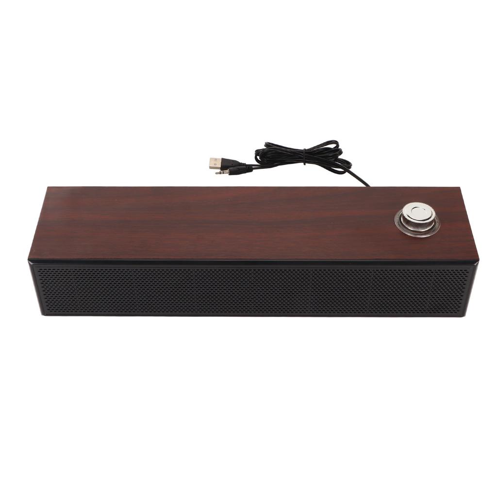 Компьютерные колонки Многофункциональные Стильные Винтажные Питание от USB Hi-Fi Стерео Компьютерный саундбар для Настольного ПК Ноутбука