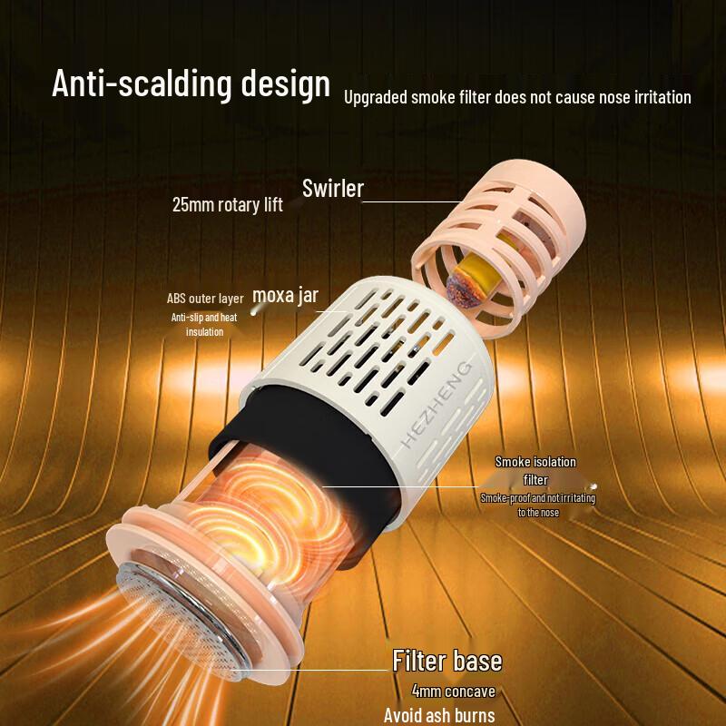 HEZHENG Smokeless Portable Moxibustion Jar (2-Pack)