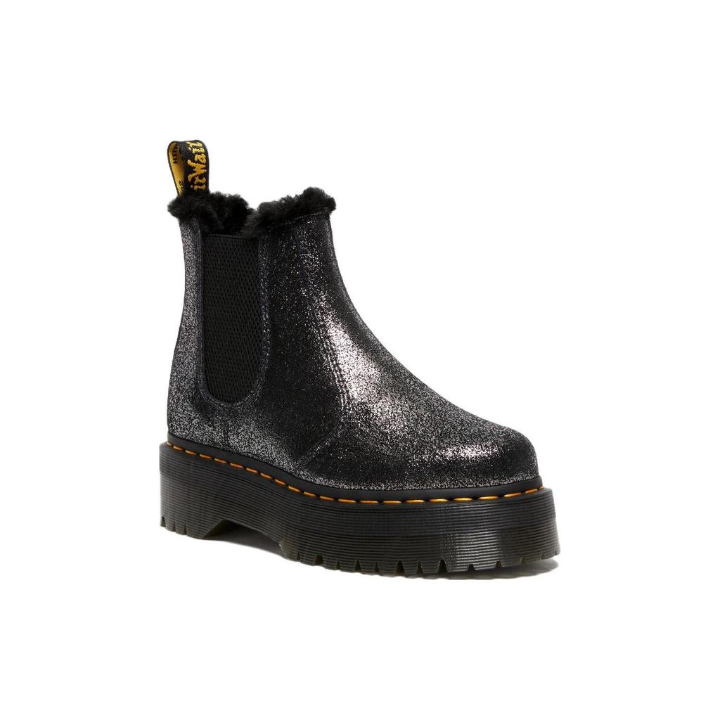 Dr. Martens Leather Comfortable Warm Short Chelsea Boots Unisex Boots Black 27956012