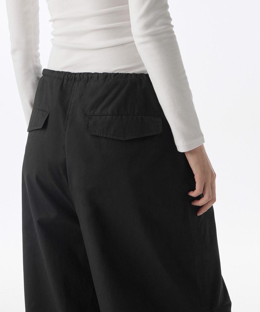MUSINSA STANDARD WOMAN Женские хлопковые парашютные брюки [Черный]