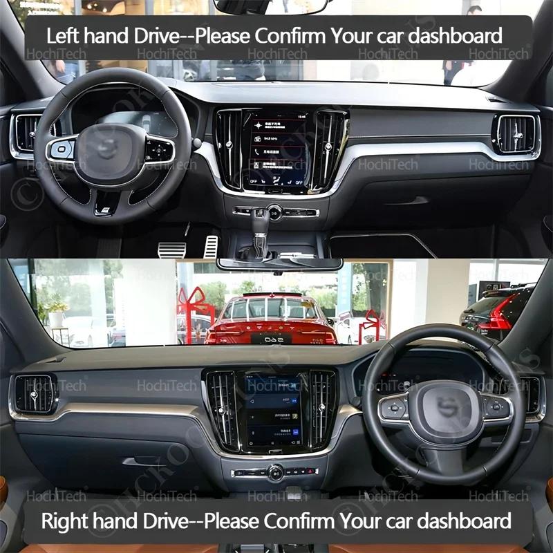 Non-Slip Mat for Volvo V60 S60 T8 2019~ 2024 Car Dashboard Cover Avoid Light Pad Sun Shade Anti-UV Carpets