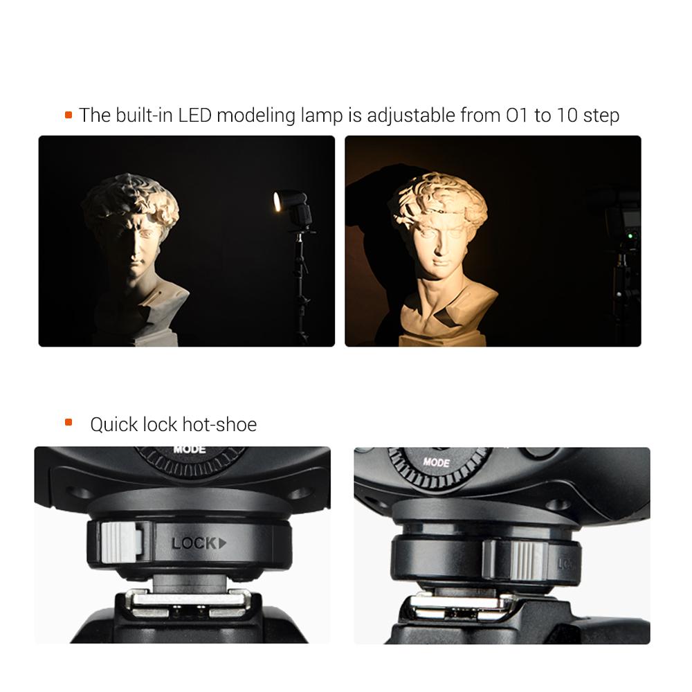 Вспышка для камеры Godox V1P Speedlite Speedlight с круглой головкой, встроенная беспроводная система 2,4G X с