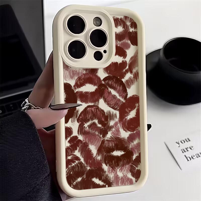 Case For Samsung S25 Ultra Case Galaxy A56 5G Case Sexy Girl Red Lips Case For S24 S23 FE S22 S21 Plus A36 A55 A34 A53 A52 Cover