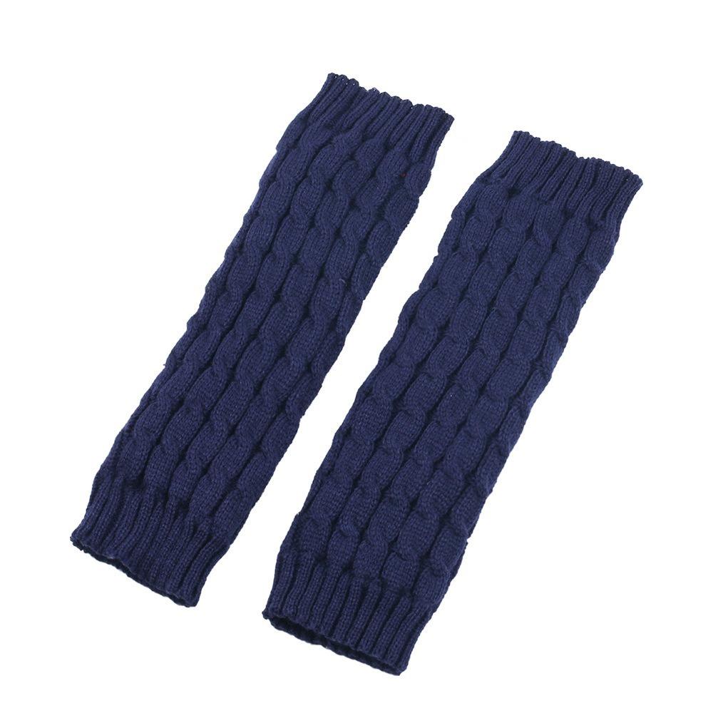 Knee Length Knitting Plush Pile Long Socks Crochet Jacquard Boot Leg Sleeve Foot Covers Winter