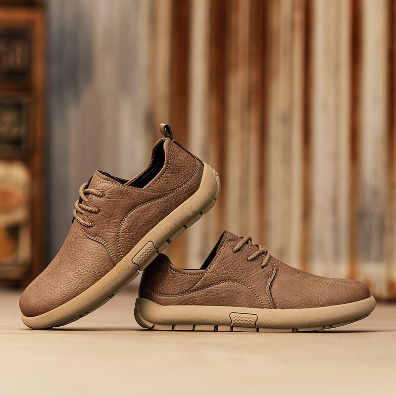 Обувь новая зимняя британский ретро кожаная business casual кеды скейтерская обувь с широкой носочной частью для ежедневной носки кожаная обувь