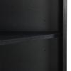 Corner Cabinet Bathroom with Two Compartments Adjustable Shelf Open Shelves Tall Triangular Shape Freestanding Storage