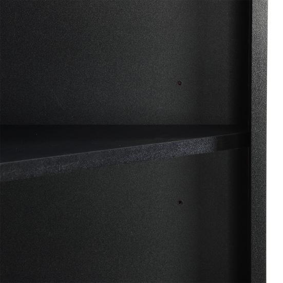 Corner Cabinet Bathroom with Two Compartments Adjustable Shelf Open Shelves Tall Triangular Shape Freestanding Storage