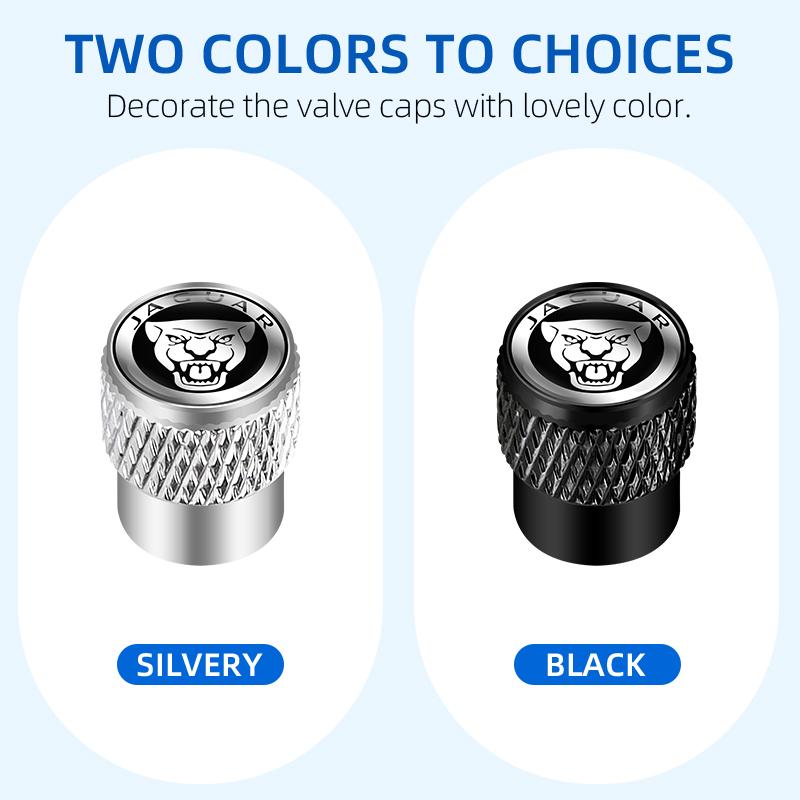 Automobile Aluminum Wheel Tire Valve Stem Caps Airtight Covers For Jaguar XF 250 X Type F Pace Xj X351 Xe S-Type XFR XKR XEL HH1