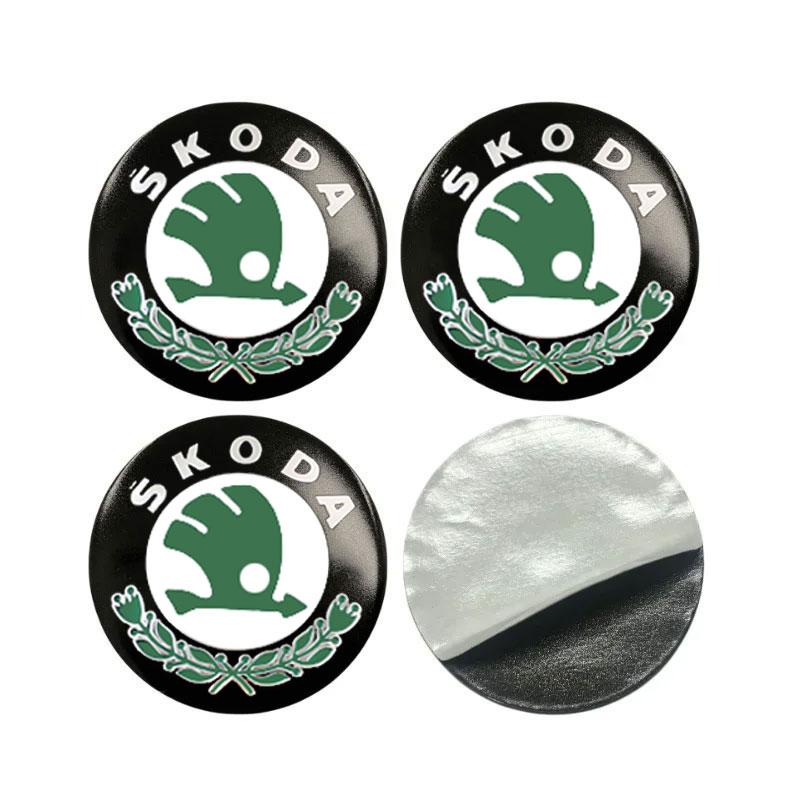 WUM1 56mm Car Styling Wheel Center Sticker Hub Cap Decal For Skoda octavia 2 a7 a5 rapid fabia yeti superb SCALA citigo Accessories
