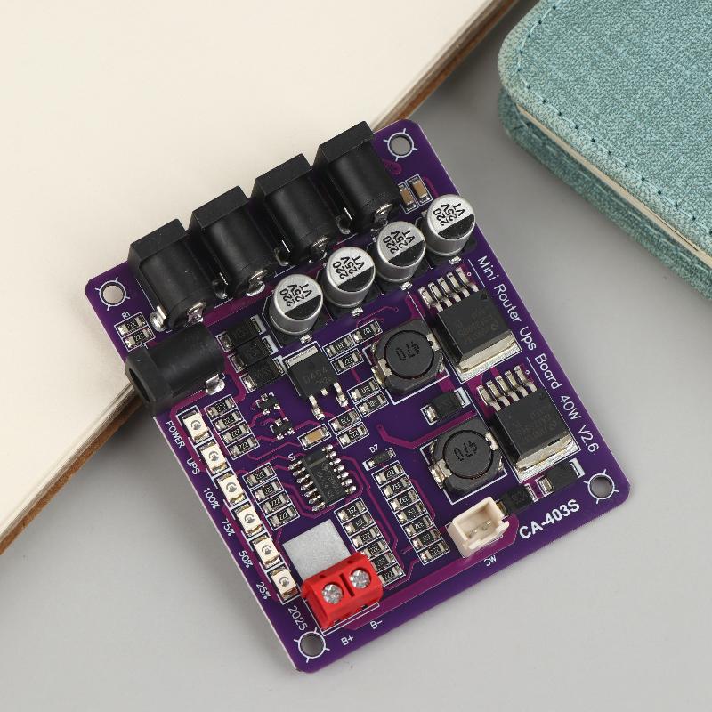 Ca-403S Мини-модуль бесперебойного питания 40 Вт 12,6 В Плата зарядки аккумулятора Плата источника питания ИБП с 4-канальным выходом
