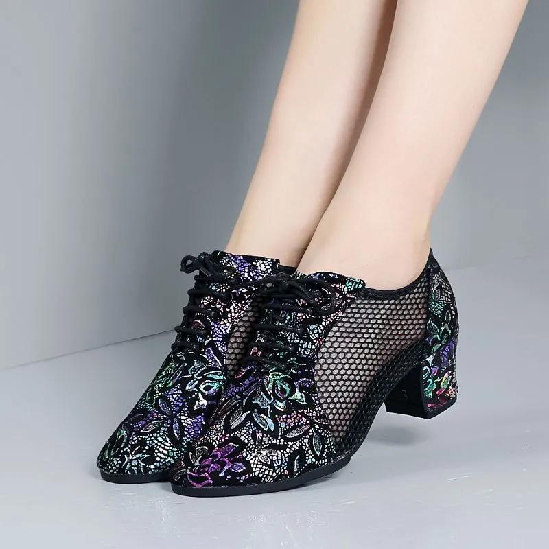 Высокие каблуки Женская танцевальная обувь Джаз Латиноамериканские бальные танцы Сальса Танцевальная обувь Женская тренировочная обувь Современная женская обувь