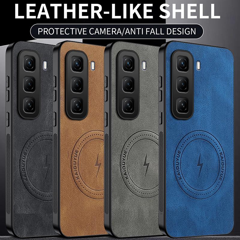 Магнитный чехол для телефона Infinix Hot 50 для Infinix Hot 50 Pro Plus Чехол из овечьей кожи Hot 50 Pro Мягкий ударопрочный из овечьей кожи