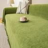 Modern Chenille Sofa Towel Herringbone Pattern Solid Color Sofa Cushion Skin-Friendly Anti-Wrinkle Multi-Purpose Machine Washable Sofa Cover Cloth