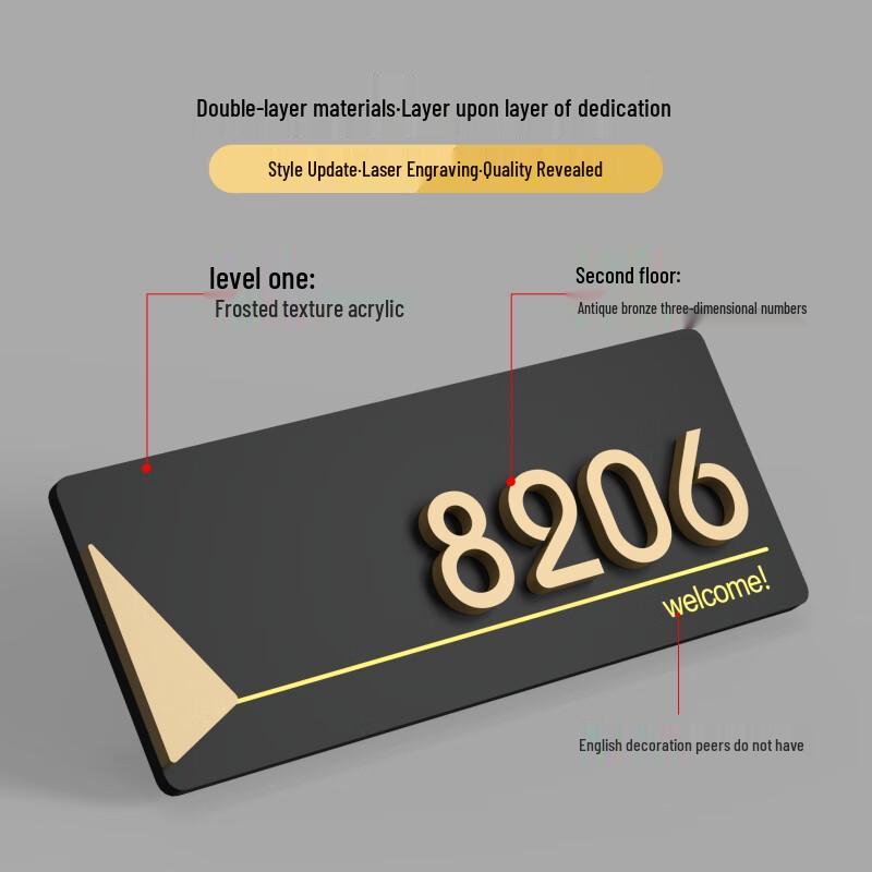 Personalized Acrylic Door Number Sign