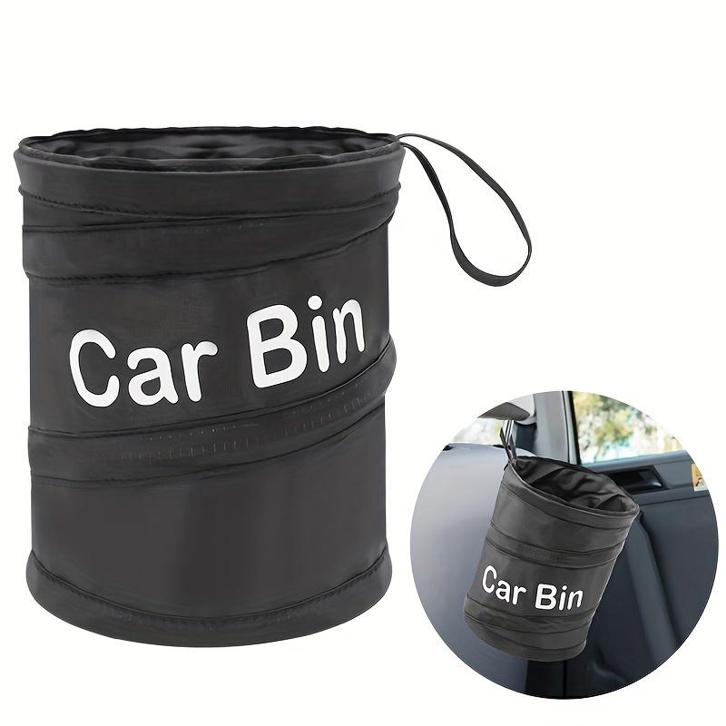 1pc Foldable Fabric Car Trash Can with Lid - Multi-Use Storage Organizer for Vehicle Interior Cleaning, Car Trash Can Foldable, Vehicle Organization
