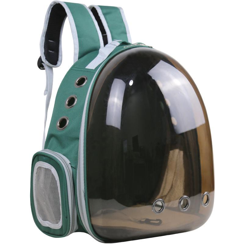 Pet Space Capsule Backpack: Large Capacity, Breathable Cat & Small Dog Carrier with Front Chest and Double Shoulder Straps.