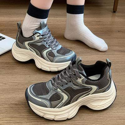 Новые женские винтажные кроссовки повседневные уличные туфли с индивидуальным дизайном удобные кроссовки на шнуровке на платформе для бега спортивная обувь