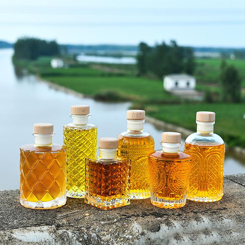 1 шт. прозрачные стеклянные бутылки для вина украшения мини стеклянные бутылки для алкоголя ликер