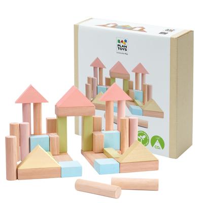 PlanToys Модульные кубики 40 Пастель 5507