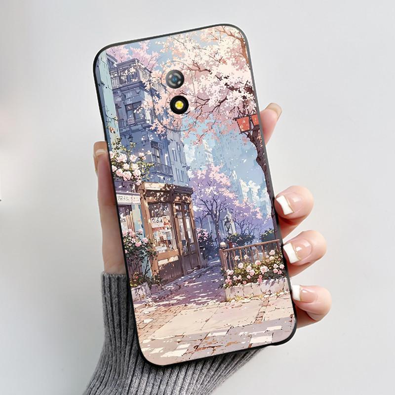 Case For Itel A16/A16 Plus/A23/Itel Alpha Lite Anime Style Bumper Soft Silicone Jelly Black Case Trendy Painted Shockproof Cover
