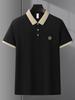 Мужская рубашка поло с коротким рукавом: Летняя повседневная легкая роскошь с вышитым лацканом для модных пап