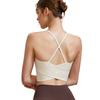 Yomoment Medium Support Cross Back Sports Bra with Wide Yoga Bra Top with Cups No-Sway Design, Quick-Drying, Underwire,