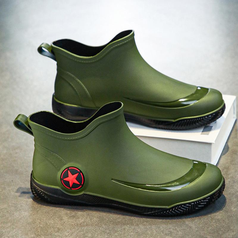Мода Модные Мужские Женские Ботильоны Резиновые Сапоги Мужские Нескользящие Износостойкие Водонепроницаемые Ботинки Рабочие Ботинки Подходят для Дождливого Снежного Дня