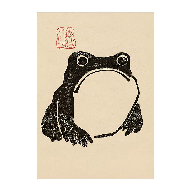 Винтажный японский Мацумото Ходжи лягушка настенный холст с принтом художественный постер милая зеленая жаба картина для гостиной домашний декор Cuadros