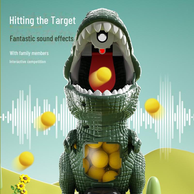 Интерактивный набор игрушек для стрельбы по динозаврам для детей: Пневматический пистолет с мягкими пулями