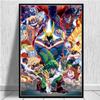 Рамка из цельного дерева, аниме-плакат «Мой герой Академии», анимационная фигура Мидория Изуку, настенное художественное оформление, холст, картина, каваи, декор комнаты, домашний декор