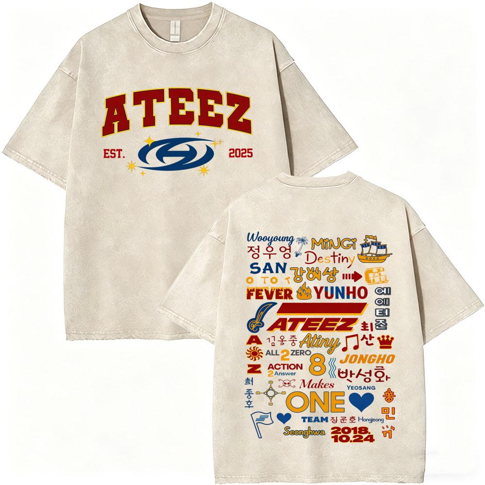 Korean Kpop ATEEZ Mingi 2026 World Tour in Your Fantasy Tshirt Men Women Clothing Fashion Casual Oversized T Shirts Streetwear
