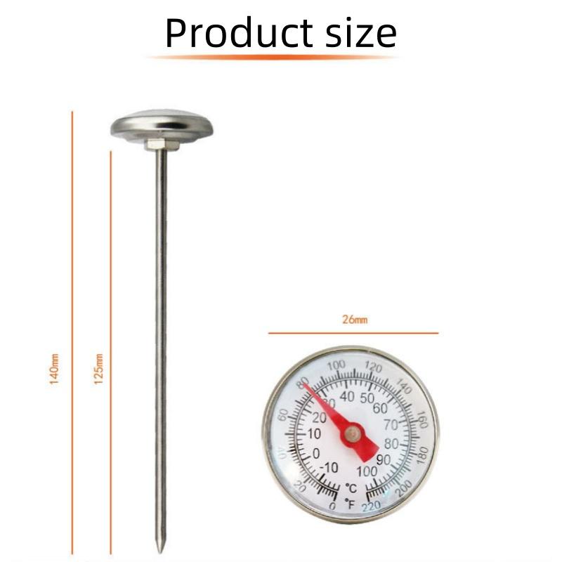 1 PC Stainless Steel Thermometer Food Thermometer Probe Type Kitchen Milk Coffee Stainless Steel Food Baking Thermometer