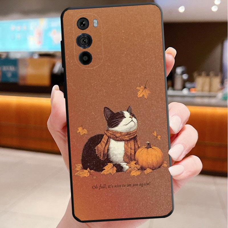 Fun Cat Phone Case For Motorola Edge 50 40 Pro 60 50 40 30 Ultra Neo Fusion Moto G Play G Stylus G Power G