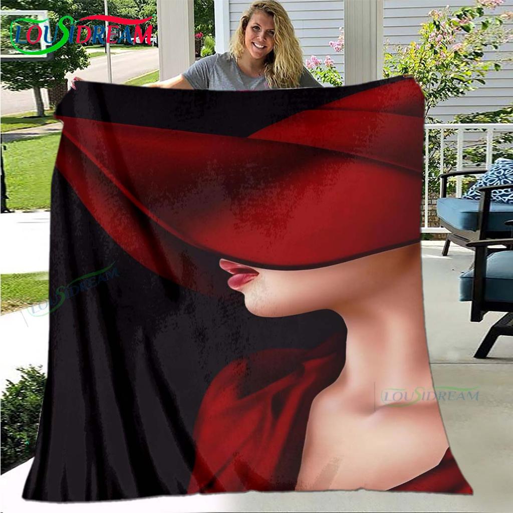 Fashion New Woman-Sexy Pattern Blanket Flannel Thin Blanket Portable Home Travel Office Lunch Break Blanket Birthday Gift