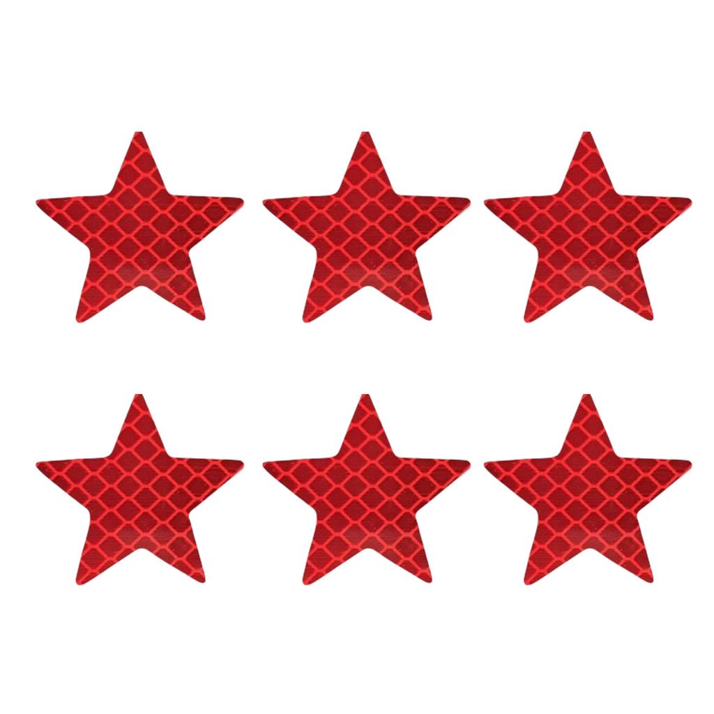 Pack of 6 Reflective Star Stickers for Vehicle Exterior Decoration Enhancing Nighttime Safety Offering High Visibility