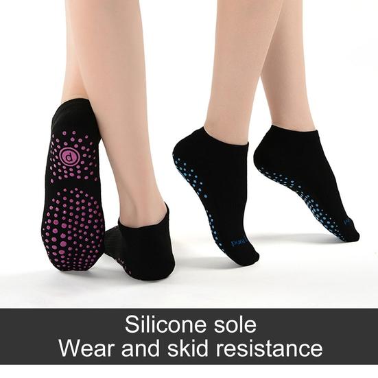 2 Pairs Non-slip Yoga Socks Short Tube Soft Breathable Cotton Socks Professional Dance Ballet Pilates Fitness Women Sports Grip Socks