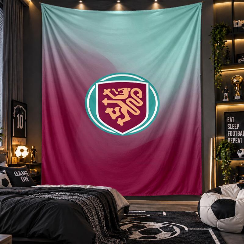 Wall Hanging Tapestry Burnley Football Print Cloth for Living Room Bedroom Home Decor