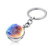 Elegant Zinc Alloy Universe Galaxy Planet Double-sided Glass Ball Keychain
