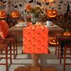 Ghost Pattern Table Runner Plush Faux Fur Jacquard Table Flag Halloween Decoration Halloween Party Supplies