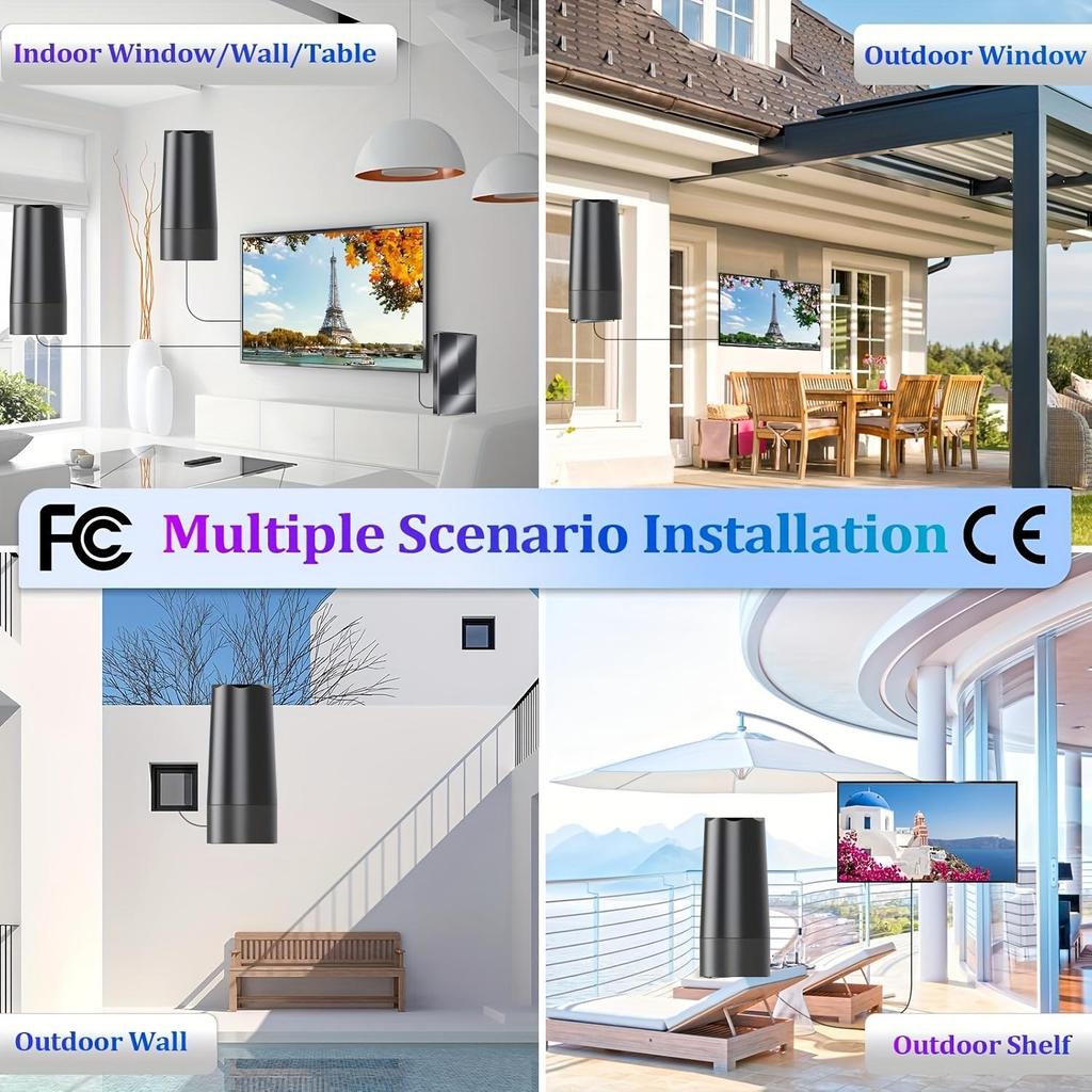 In 2026, a TV antenna suitable for both smart TVs and old TVs, a 180-mile range high-definition digital indoor TV antenna