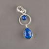 Natural Lapis Lazuli Gemstone 925 Sterling Silver Jewelry Handmade Pendant 1.80" PP-10-21