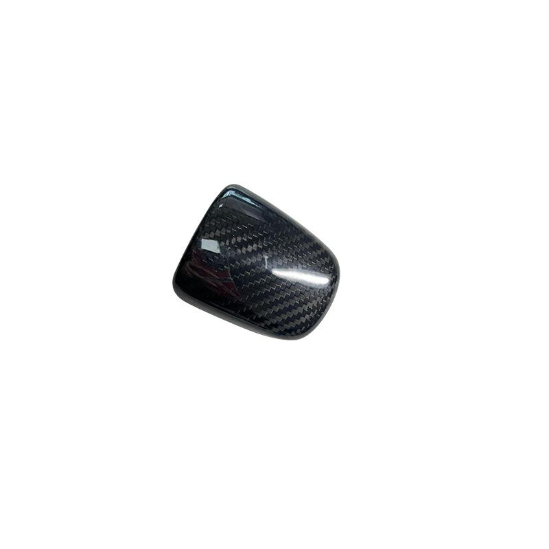 Real Carbon Fiber 3K Twill Weave Glossy Finish Luxury Interior Gear Shift Knob Cover for Dodge Challenger 2015+  Replacement