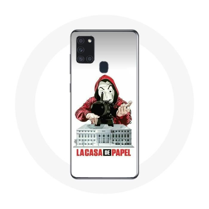 Coque - La Casa de Papel - Galaxy A21S - Masque logo - Souple - Protection chocs