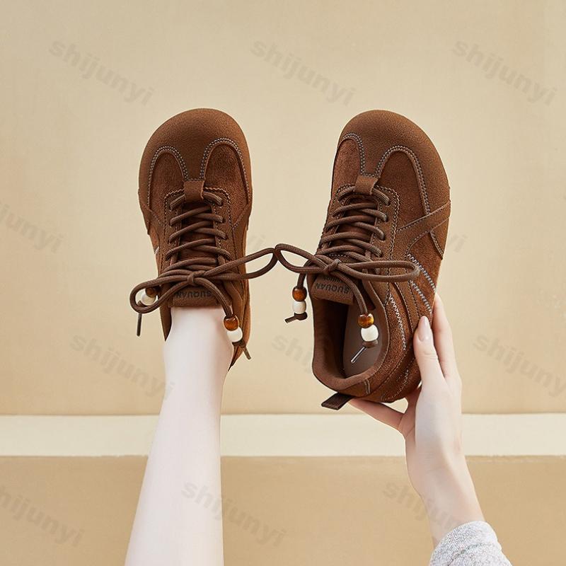 Women Board Shoes Autumn New Vintage Fashion Cross Tied Comfortable Casual Shoes Lightweight Soft Sole Outdoor Non Slip Sneakers