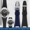 Нейлоновый кожаный ремешок для часов IWC Engineer, ремешок с вырезом, серия IW500501 IW378507 IW322703, черный спортивный холщовый ремешок для часов
