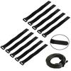 Home Cable Organizer Black Nylon Reusable Tie Rope Straps Nylon Rope Cable Straps Fixed Straps