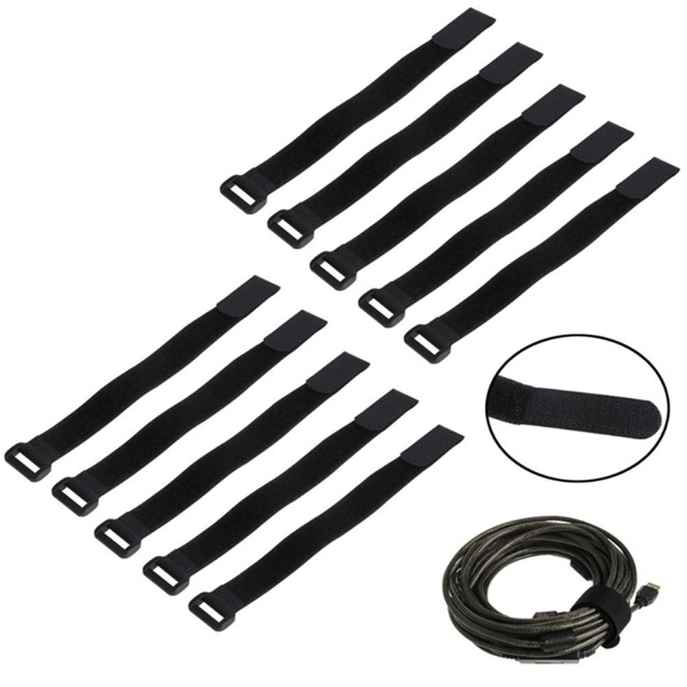 Home Cable Organizer Black Nylon Reusable Tie Rope Straps Nylon Rope Cable Straps Fixed Straps