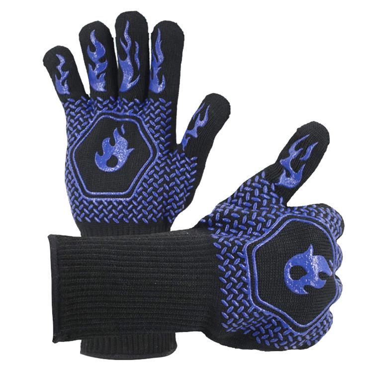 Heat-Resistant BBQ Gloves - Anti-Scald & Insulated for Oven, Grill, and Microwave Use