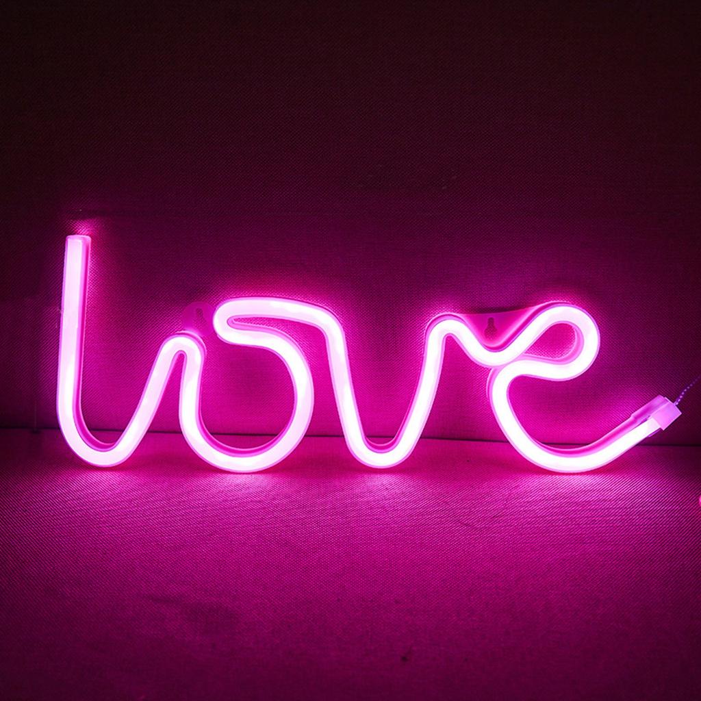 Silicone Led Neon Sign LOVE Creative Confession Modeling Lamp LED Decorative Night Light